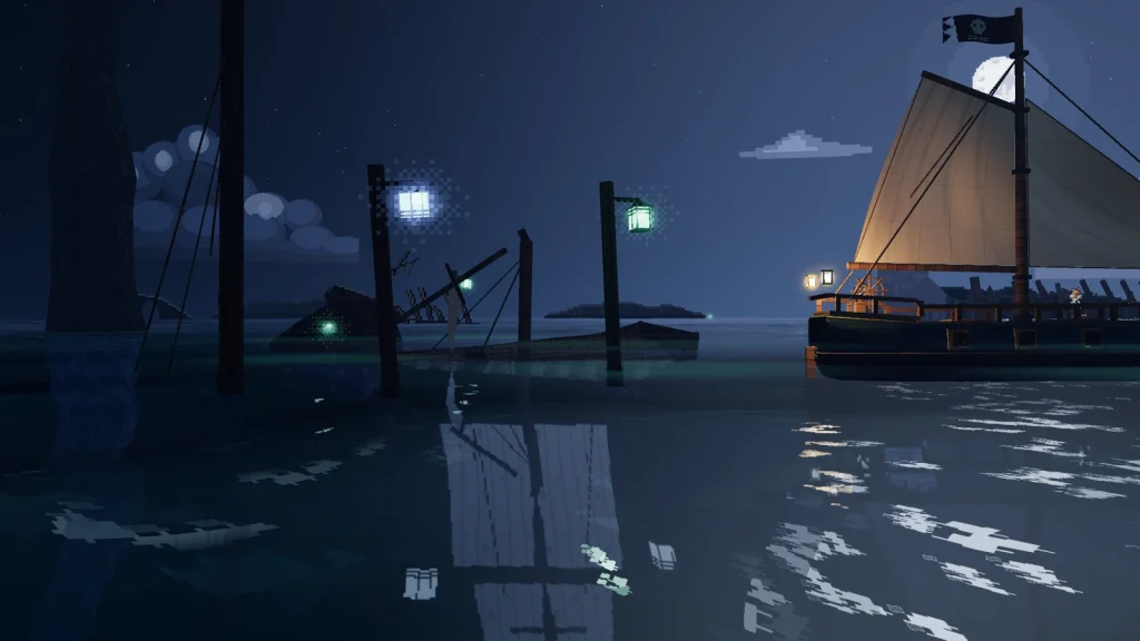 Haunted Shallows — native cinematic study; not implemented exploration gameplay.